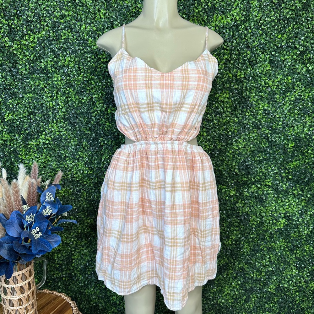 Nwt American eagle Plaid Cutout Summer Dress